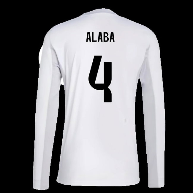2025-2026 Real Madrid Long Sleeve Home Shirt (Alaba 4) — Buy Now