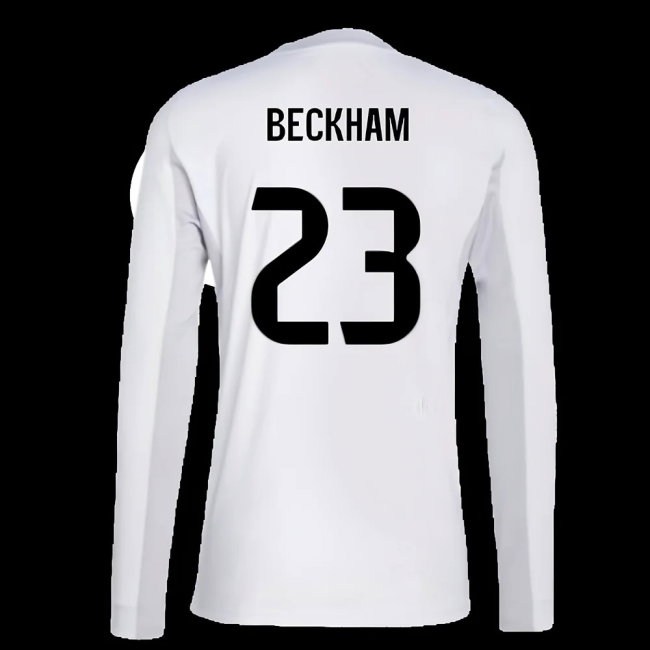 2025-2026 Real Madrid Long Sleeve Home Shirt (Beckham 23) — Buy Online