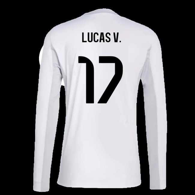 2025-2026 Real Madrid Long Sleeve Home Shirt (Lucas V. 17) — Shop Now