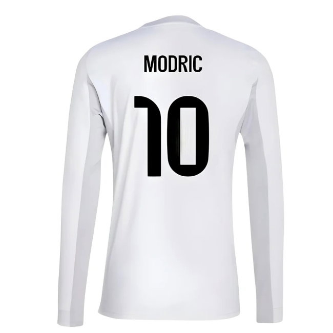 2025-2026 Real Madrid Long Sleeve Home Shirt (Modric 10) — Shop Online