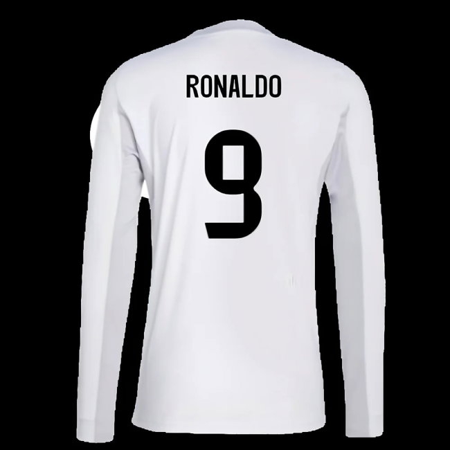 2025-2026 Real Madrid Long Sleeve Home Shirt (Ronaldo 9) — Shop Now