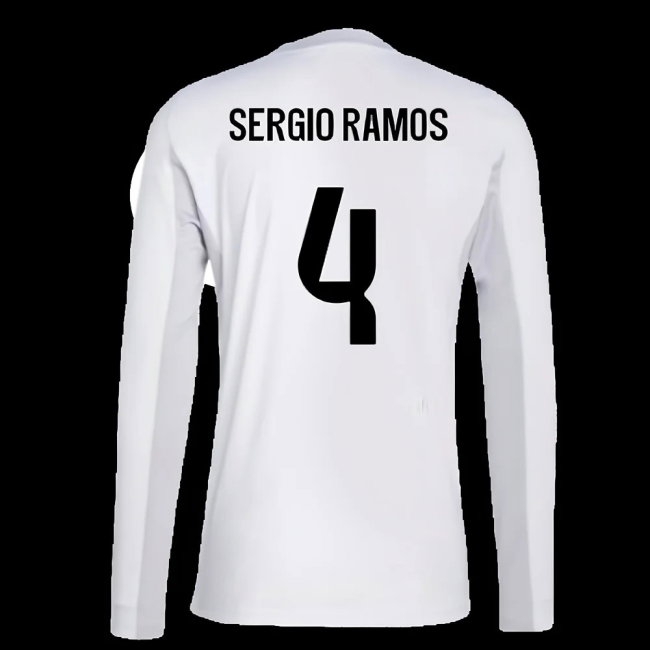 2025-2026 Real Madrid Long Sleeve Home Shirt (Sergio Ramos 4) — Buy Online