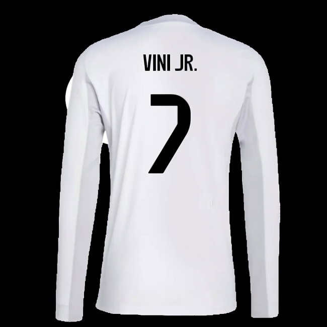 2025-2026 Real Madrid Long Sleeve Home Shirt (Vini Jr. 7) — Buy Now