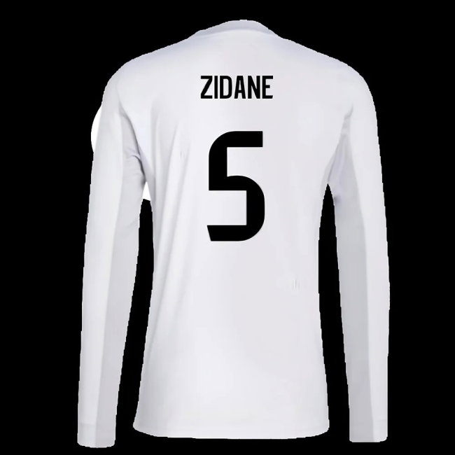 2025-2026 Real Madrid Long Sleeve Home Shirt (Zidane 5) — Buy Now