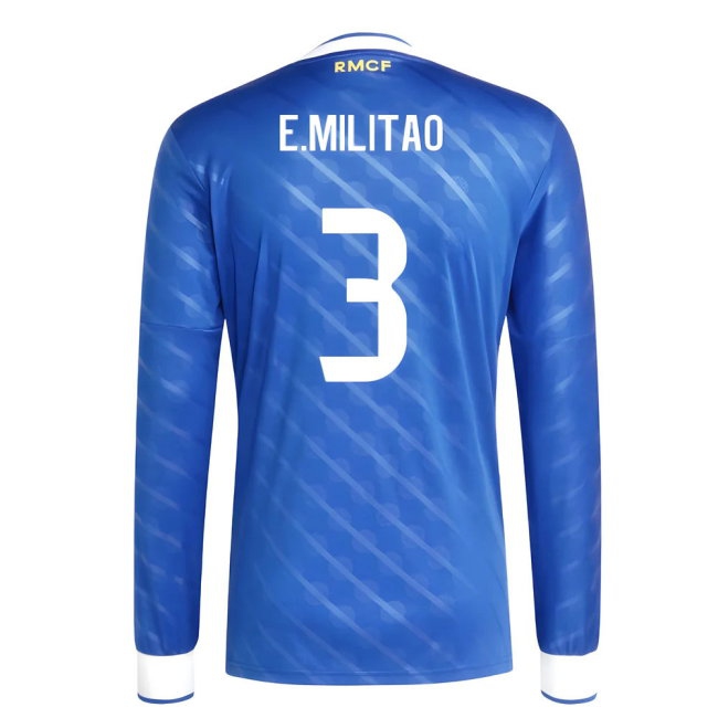 2025-2026 Real Madrid Long Sleeve Third Shirt (E.Militao 3) — Buy Online