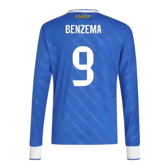 2025-2026 Real Madrid Long Sleeve Third Shirt (Kids) (Benzema 9) — Shop Online