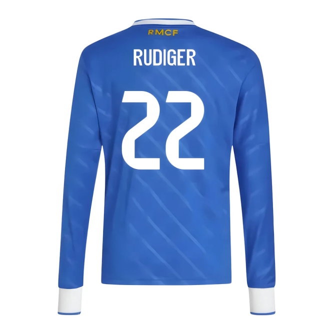 2025-2026 Real Madrid Long Sleeve Third Shirt (Kids) (Rudiger 22) — Buy Online