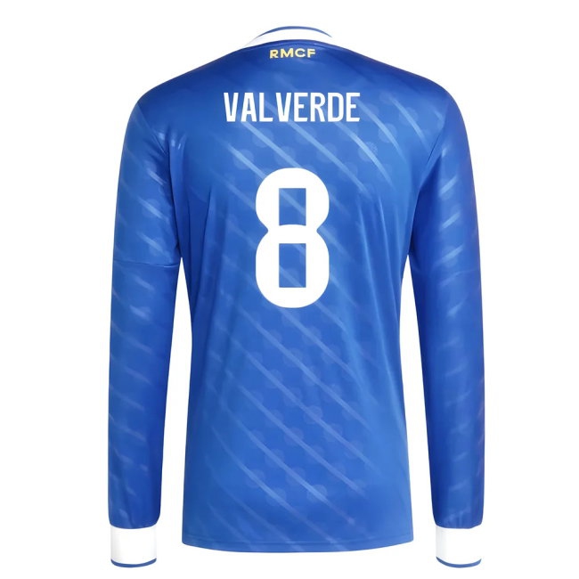 2025-2026 Real Madrid Long Sleeve Third Shirt (Valverde 8) — Shop Now