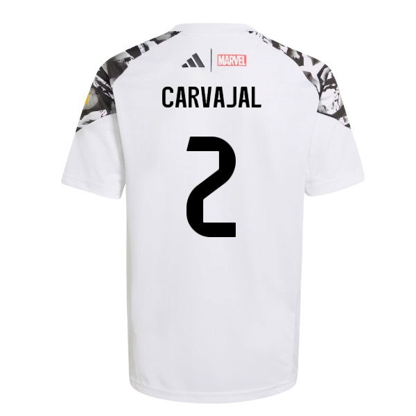 2025-2026 Real Madrid Marvel Avengers Training Shirt (White) - Kids (Carvajal 2) — Shop Online
