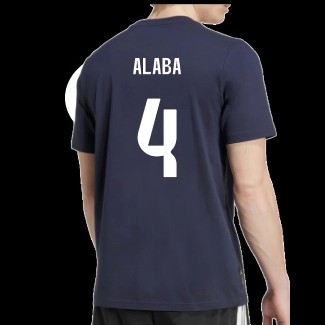 2025-2026 Real Madrid Seasonal Graphic Tee (Legend Ink) (Alaba 4) — Buy Online