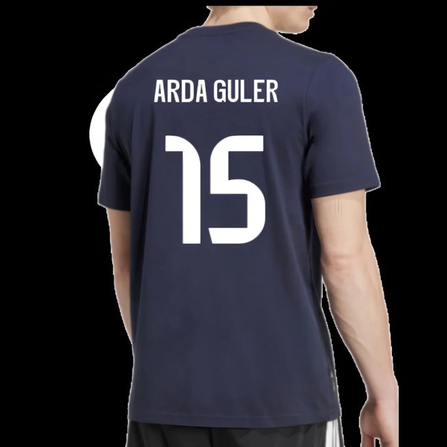 2025-2026 Real Madrid Seasonal Graphic Tee (Legend Ink) (Arda Guler 15) — Shop Online