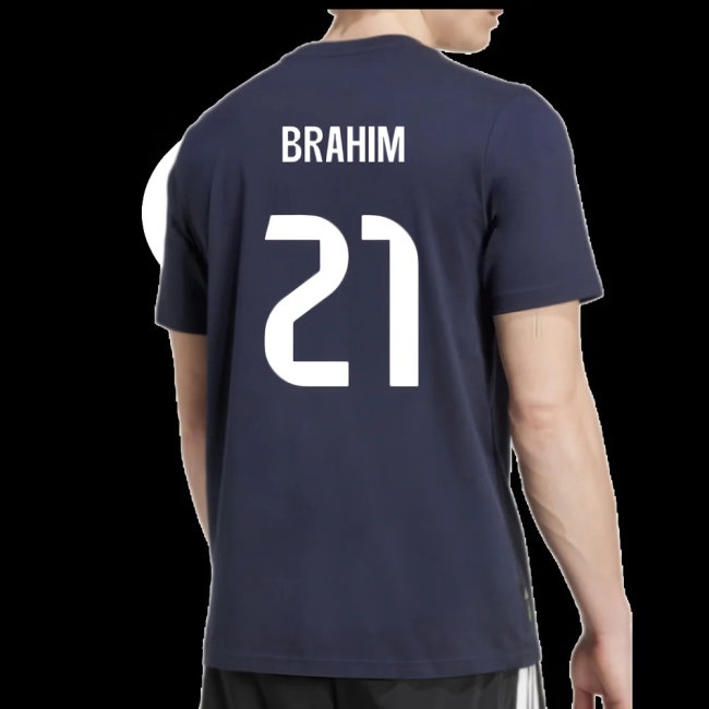 2025-2026 Real Madrid Seasonal Graphic Tee (Legend Ink) (Brahim 21) — Buy Now