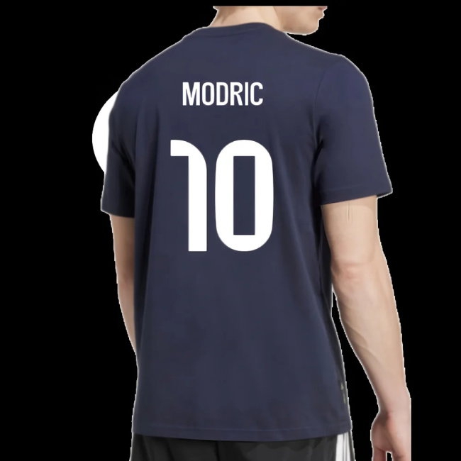 2025-2026 Real Madrid Seasonal Graphic Tee (Legend Ink) (Modric 10) — Buy Now