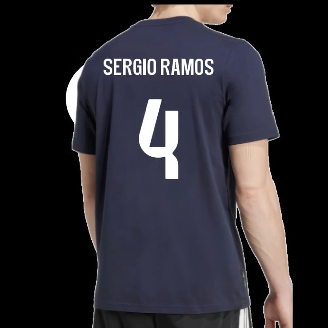 2025-2026 Real Madrid Seasonal Graphic Tee (Legend Ink) (Sergio Ramos 4) — Buy Now