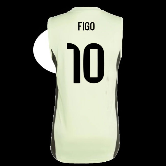 2025-2026 Real Madrid Sleeveless Training Jersey (Almost Lime) (Figo 10) — Buy Now