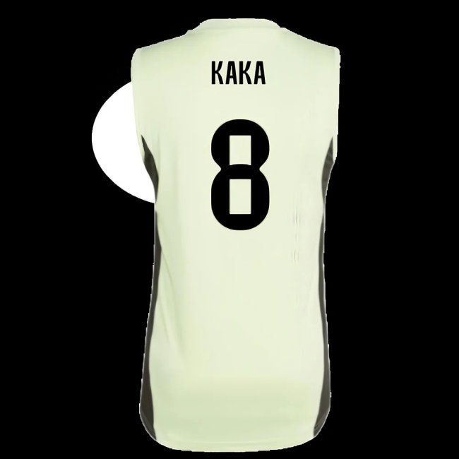2025-2026 Real Madrid Sleeveless Training Jersey (Almost Lime) (Kaka 8) — Buy Now