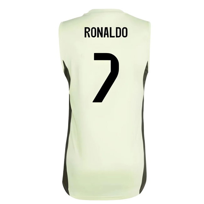 2025-2026 Real Madrid Sleeveless Training Jersey (Almost Lime) (Ronaldo 7) — Buy Now