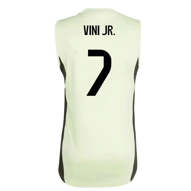 2025-2026 Real Madrid Sleeveless Training Jersey (Almost Lime) (Vini Jr. 7) — Shop Now