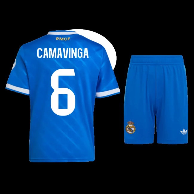 2025-2026 Real Madrid Third Mini Kit (Camavinga 6) — Shop Now