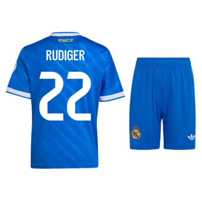 2025-2026 Real Madrid Third Mini Kit (Rudiger 22) — Shop Now