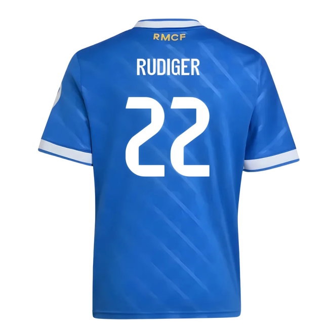 2025-2026 Real Madrid Third Shirt (Kids) (Rudiger 22) — Buy Online