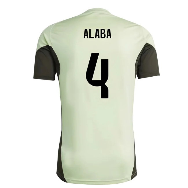 2025-2026 Real Madrid Training Jersey (Almost Lime) (Alaba 4) — Buy Now