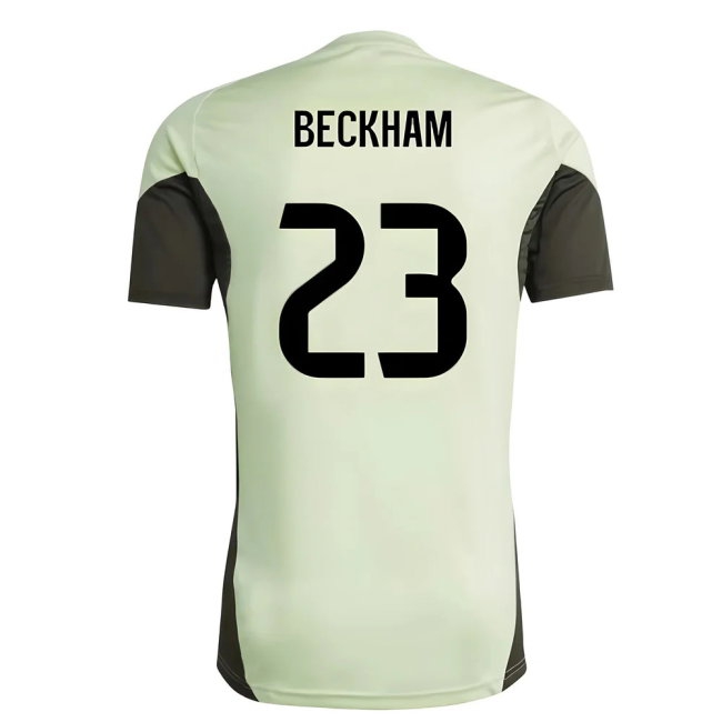 2025-2026 Real Madrid Training Jersey (Almost Lime) (Beckham 23) — Shop Online