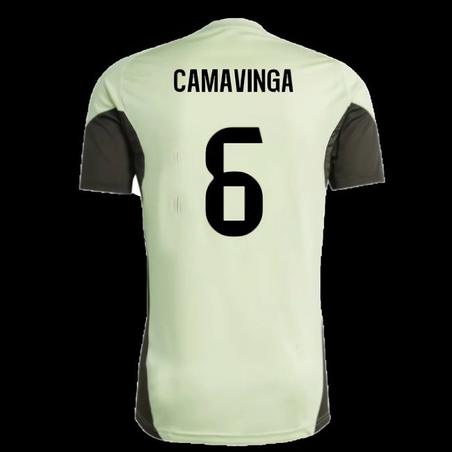 2025-2026 Real Madrid Training Jersey (Almost Lime) (Camavinga 6) — Shop Now