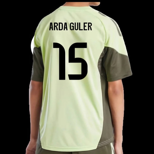 2025-2026 Real Madrid Training Jersey (Almost Lime) - Kids (Arda Guler 15) — Shop Online
