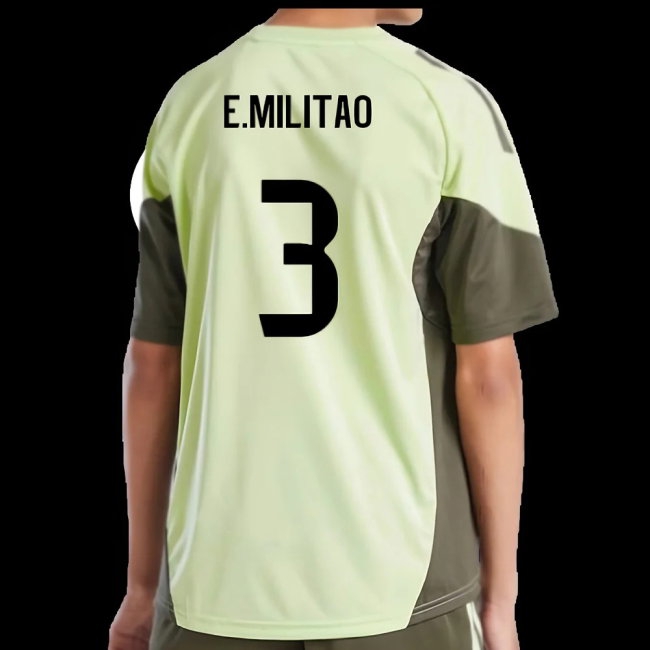 2025-2026 Real Madrid Training Jersey (Almost Lime) - Kids (E.Militao 3) — Shop Online