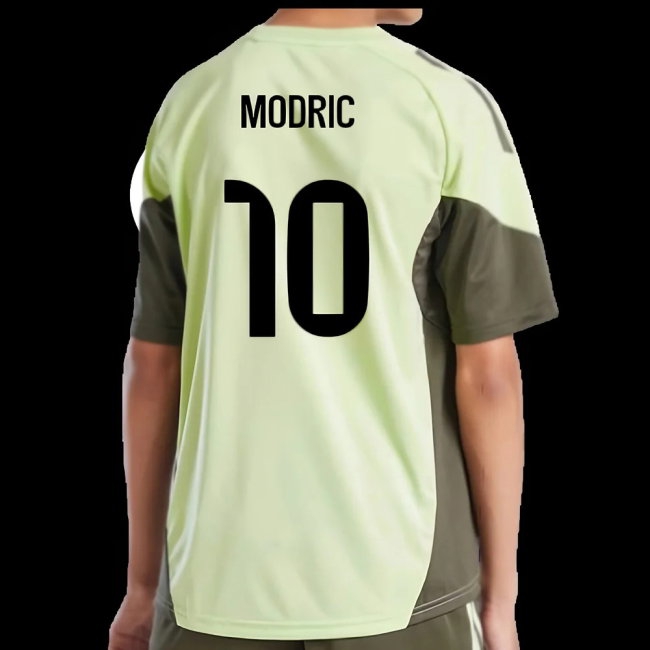 2025-2026 Real Madrid Training Jersey (Almost Lime) - Kids (Modric 10) — Buy Now