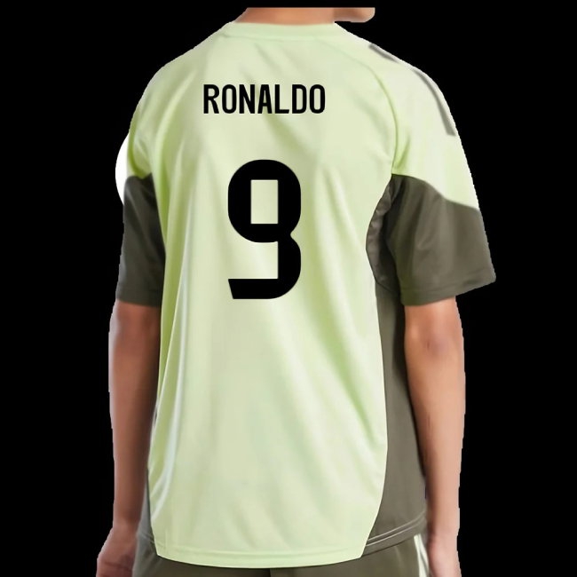 2025-2026 Real Madrid Training Jersey (Almost Lime) - Kids (Ronaldo 9) — Buy Online