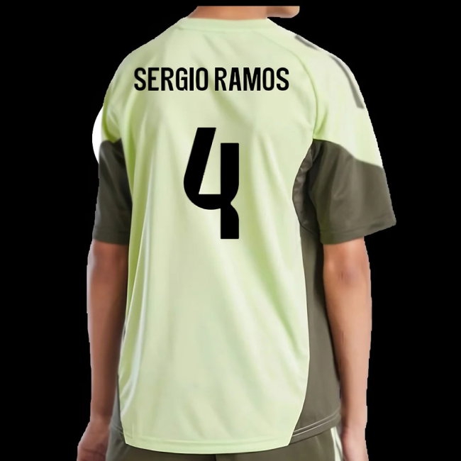 2025-2026 Real Madrid Training Jersey (Almost Lime) - Kids (Sergio Ramos 4) — Buy Online