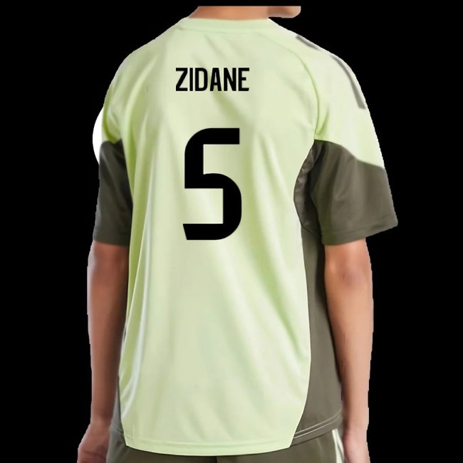 2025-2026 Real Madrid Training Jersey (Almost Lime) - Kids (Zidane 5) — Shop Online