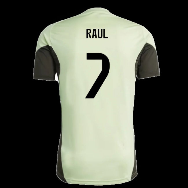 2025-2026 Real Madrid Training Jersey (Almost Lime) (Raul 7) — Buy Now