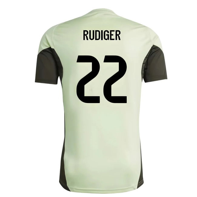 2025-2026 Real Madrid Training Jersey (Almost Lime) (Rudiger 22) — Shop Now