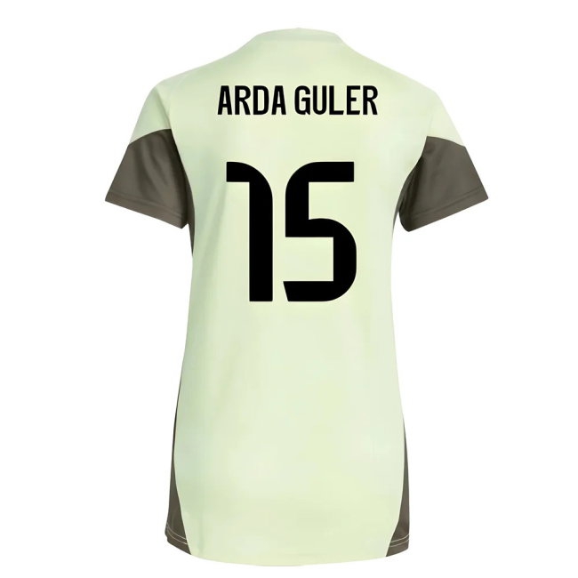 2025-2026 Real Madrid Training Jersey (Almost Lime) - Womens (Arda Guler 15) — Buy Online