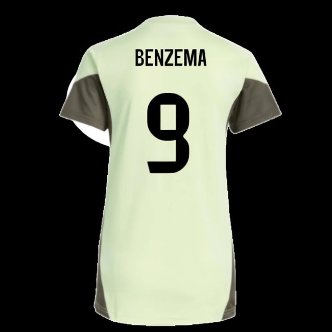 2025-2026 Real Madrid Training Jersey (Almost Lime) - Womens (Benzema 9) — Buy Now