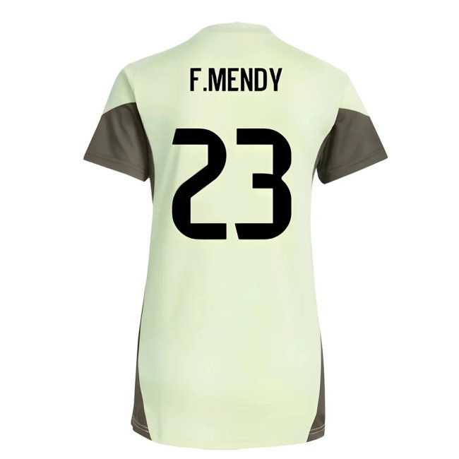 2025-2026 Real Madrid Training Jersey (Almost Lime) - Womens (F.Mendy 23) — Buy Now