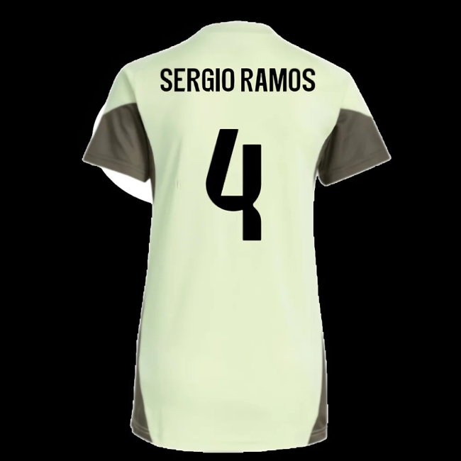 2025-2026 Real Madrid Training Jersey (Almost Lime) - Womens (Sergio Ramos 4) — Buy Now