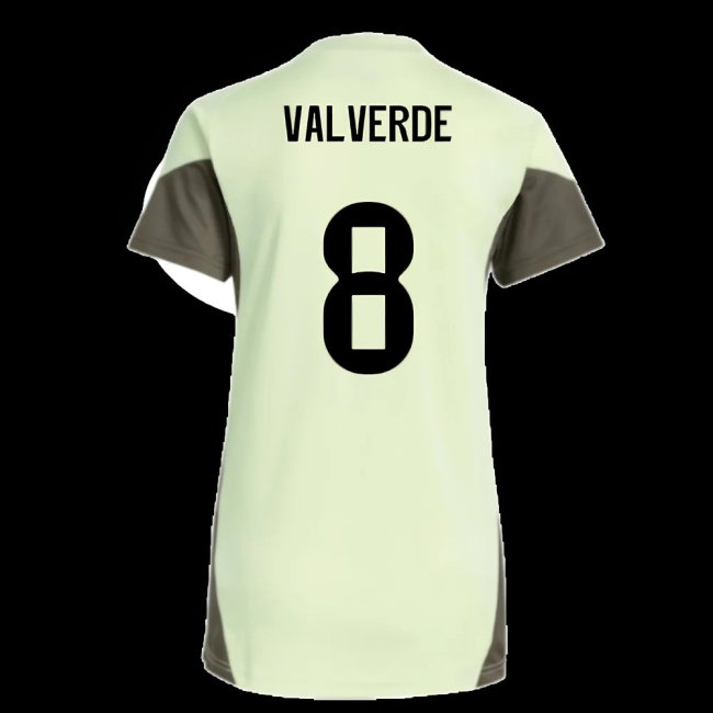 2025-2026 Real Madrid Training Jersey (Almost Lime) - Womens (Valverde 8) — Buy Now