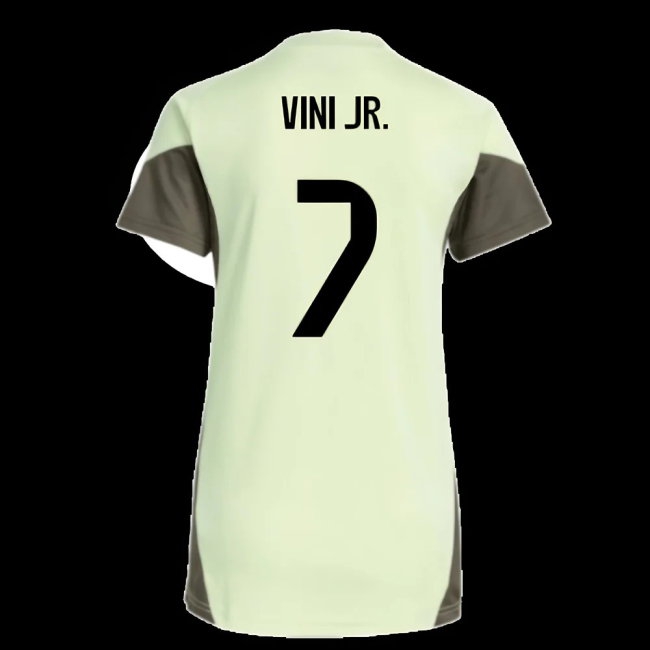 2025-2026 Real Madrid Training Jersey (Almost Lime) - Womens (Vini Jr. 7) — Shop Online