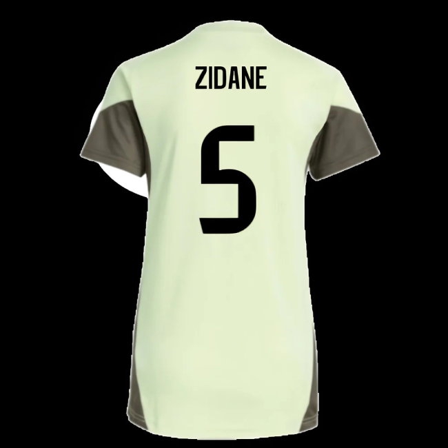 2025-2026 Real Madrid Training Jersey (Almost Lime) - Womens (Zidane 5) — Shop Now