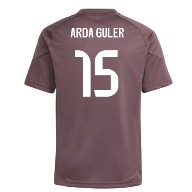 2025-2026 Real Madrid Training Jersey (Shadow Fig) - Kids (Arda Guler 15) — Buy Now