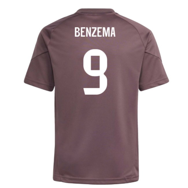 2025-2026 Real Madrid Training Jersey (Shadow Fig) - Kids (Benzema 9) — Buy Now