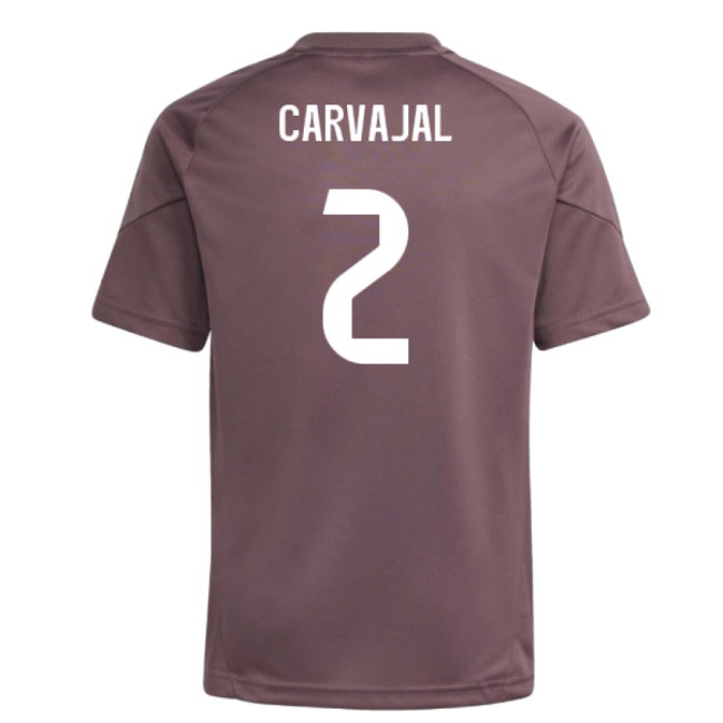 2025-2026 Real Madrid Training Jersey (Shadow Fig) - Kids (Carvajal 2) — Buy Now