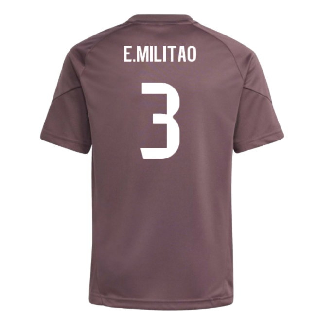 2025-2026 Real Madrid Training Jersey (Shadow Fig) - Kids (E.Militao 3) — Shop Now