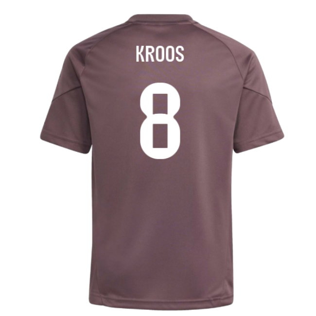 2025-2026 Real Madrid Training Jersey (Shadow Fig) - Kids (Kroos 8) — Buy Online