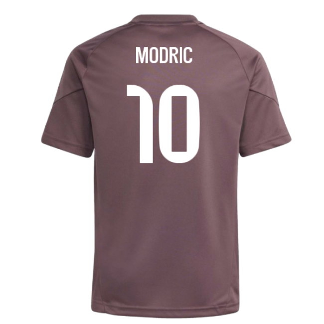 2025-2026 Real Madrid Training Jersey (Shadow Fig) - Kids (Modric 10) — Buy Now