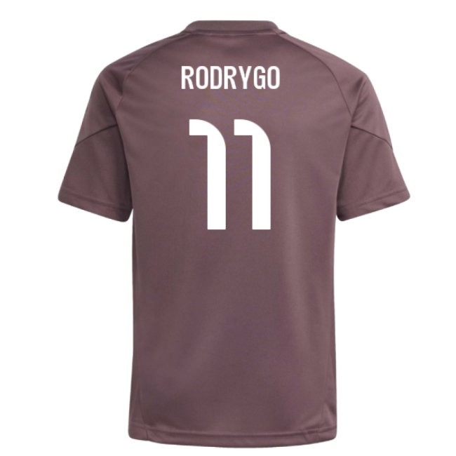 2025-2026 Real Madrid Training Jersey (Shadow Fig) - Kids (Rodrygo 11) — Buy Online